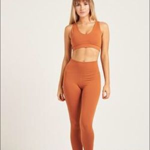 flexxfit luxe leggings klxxfit medium pumpkin